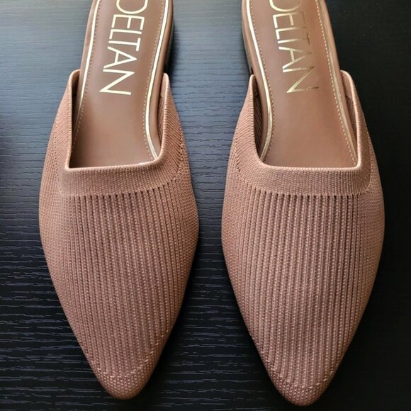 Beautiful Deltan Ribbed Fabric Neutral-Tone Slides Size 8.5M‎ - Picture 4 of 8